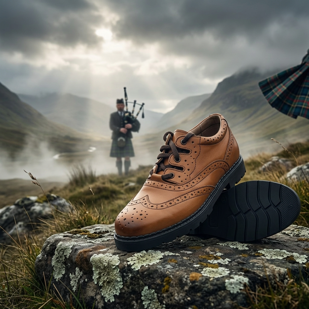 Boys Brown Ghillie Brogues ( Style 008) - Image 7