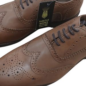 Tan Brogues with Rubber Sole – Clearance SIZE 11.5